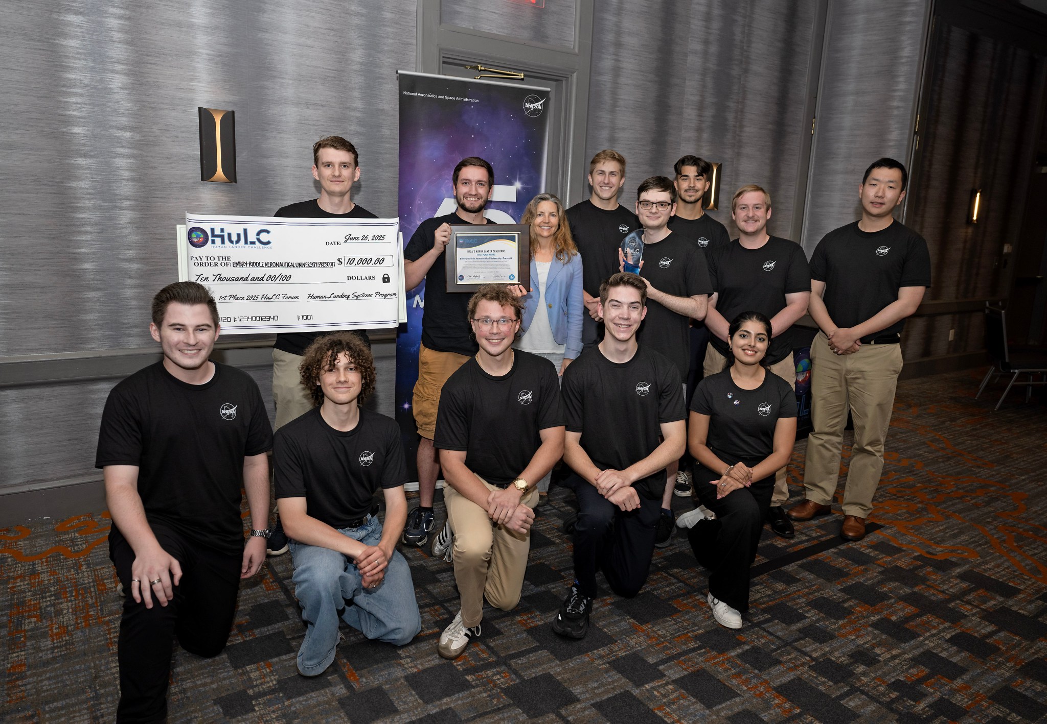 NASA selected Embry-Riddle Aeronautical University, Prescott as the overall winner of NASA’s 2025 Human Lander Challenge Forum June 26. Lisa Watson-Morgan, manager of NASA’s Human Landing System Program, presented the awards at the ceremony.