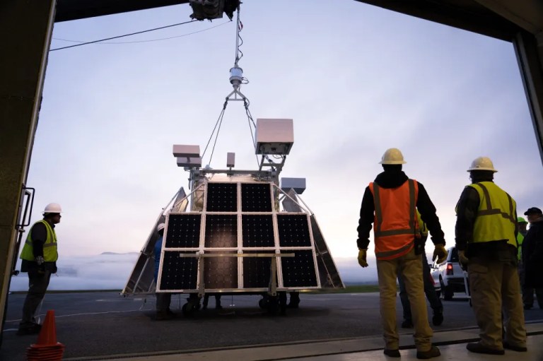 A payload being prepared to launch.