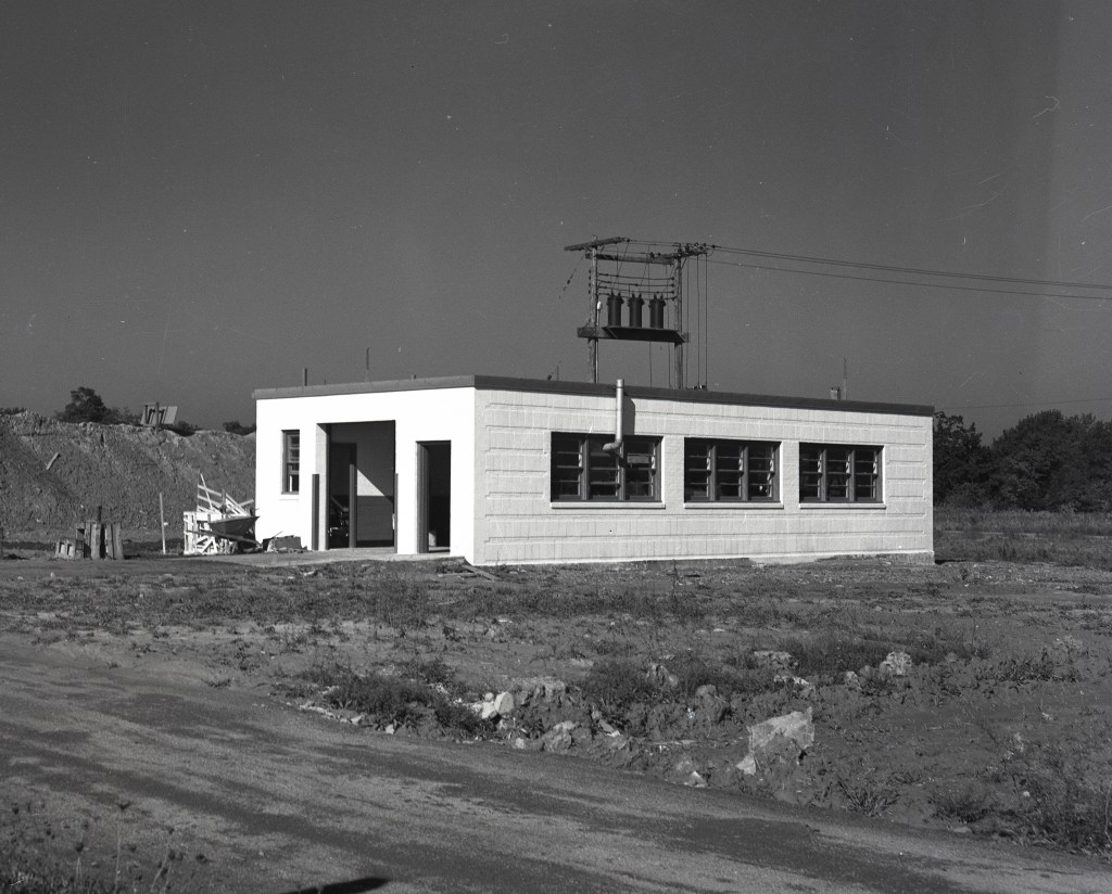 Exterior of small building.