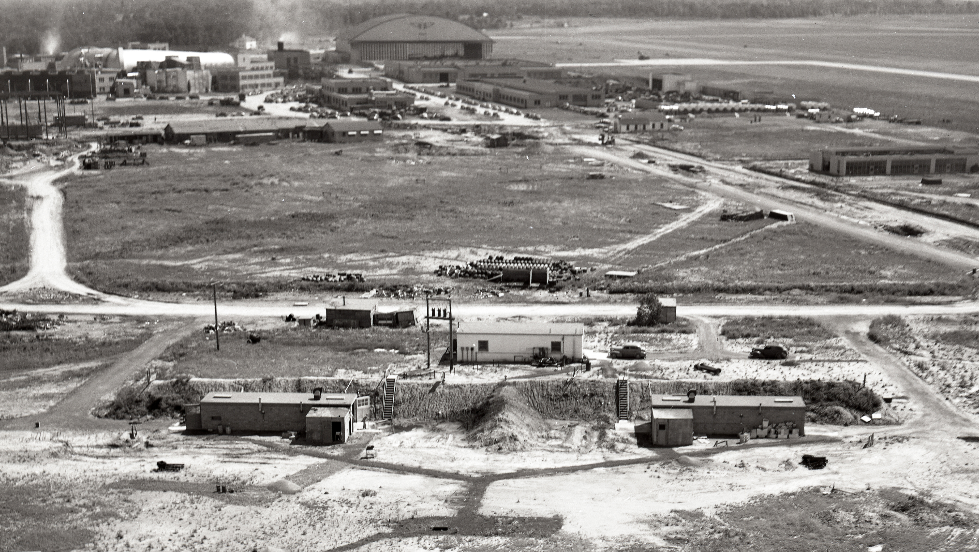Aerial view of Rocket Lab site.