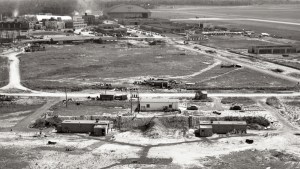 Aerial view of Rocket Lab site.