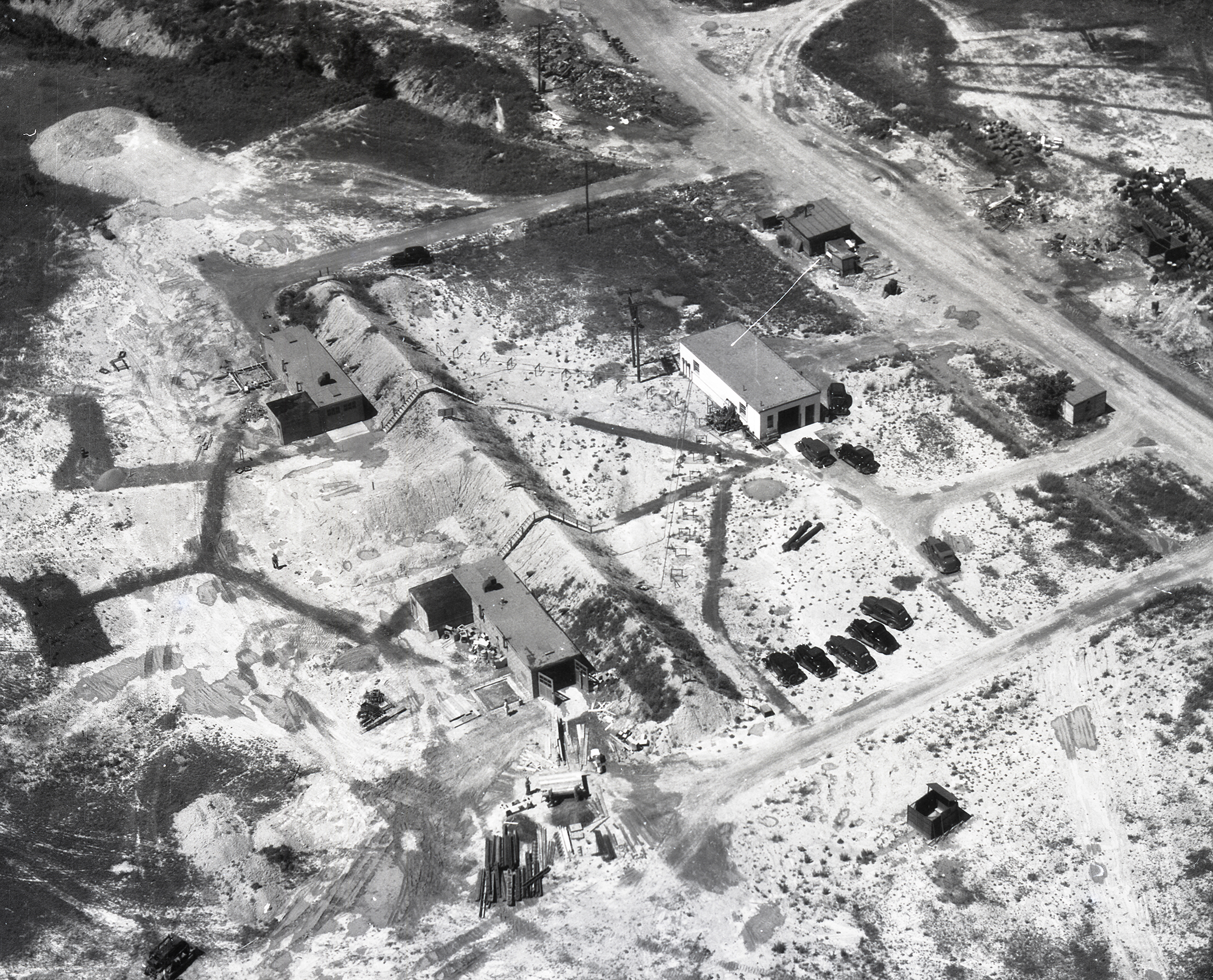 Aerial view of Rocket Lab site.