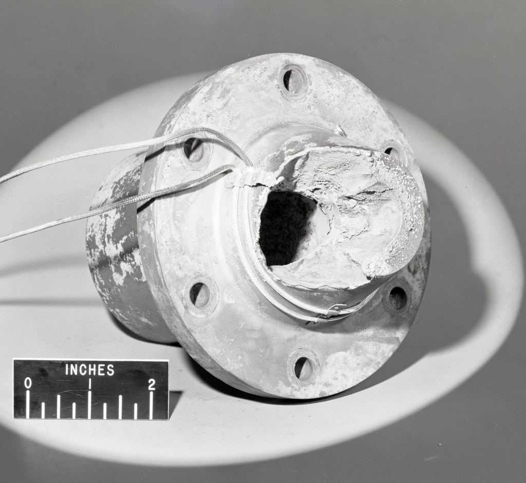 Damaged engine component