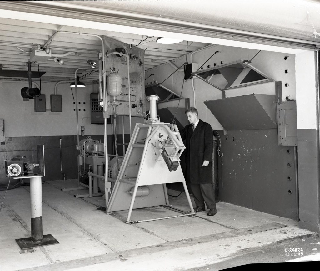 Test equipment in test cell.