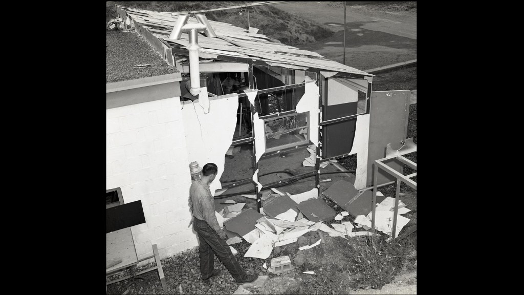 Damaged test cell.