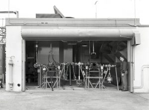Test cell with door open.