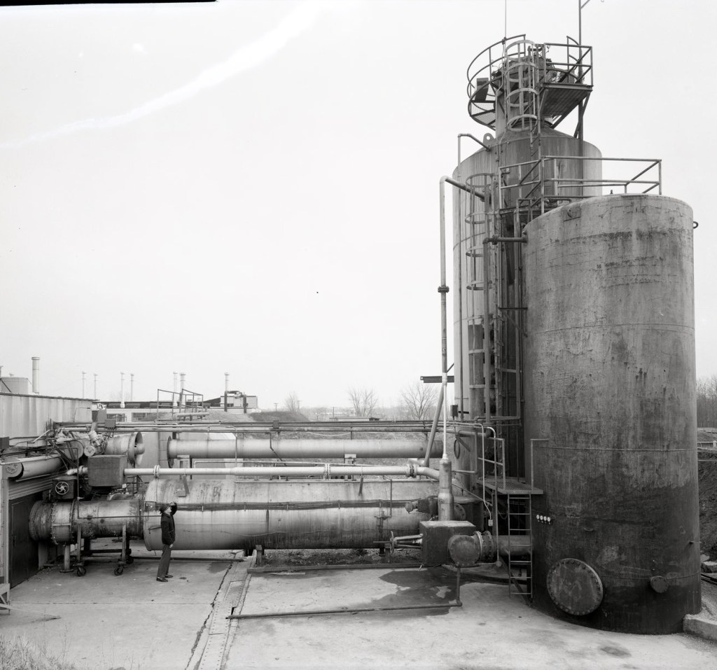 Exterior of scrubber equipment.