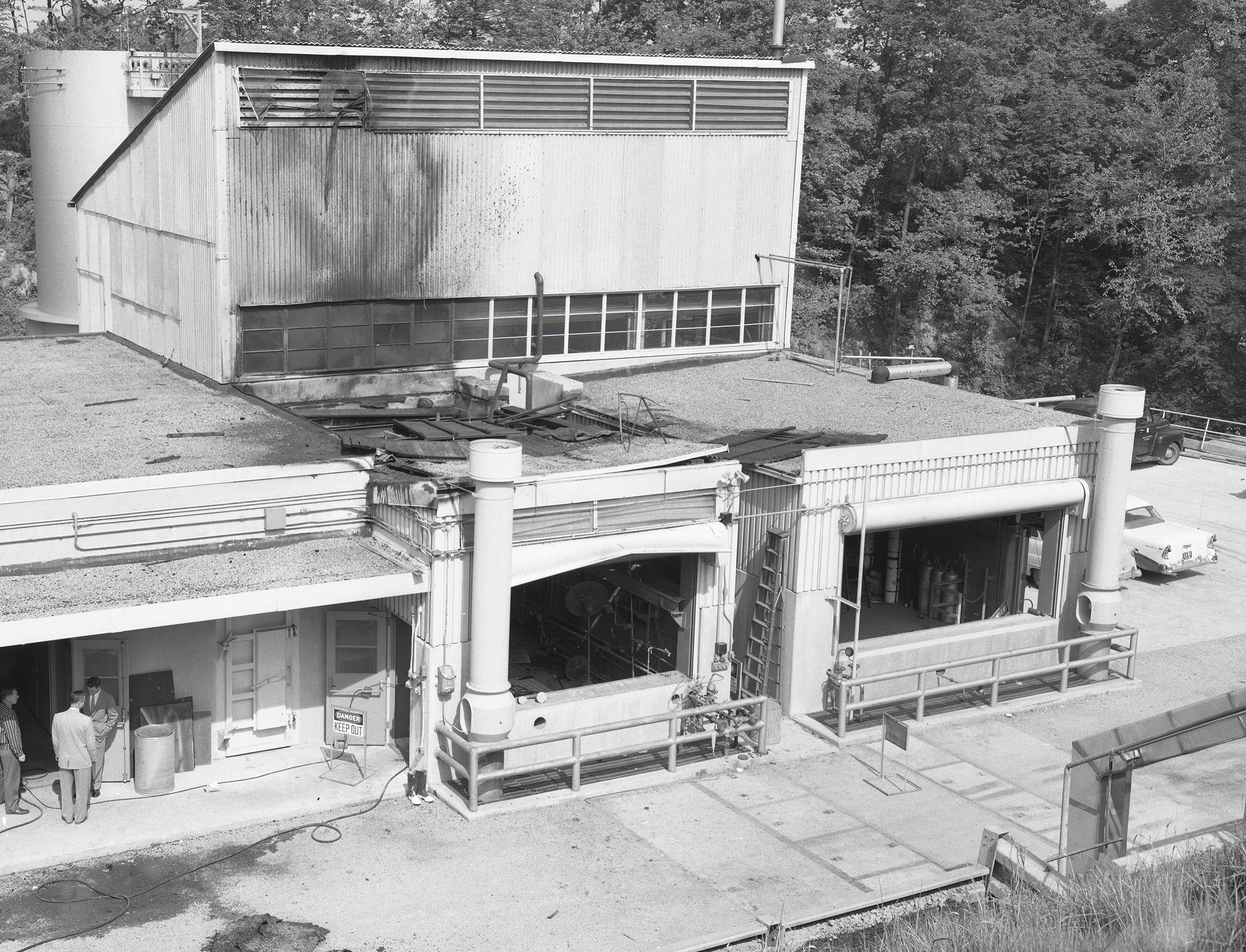 Exterior of RETF with doors open