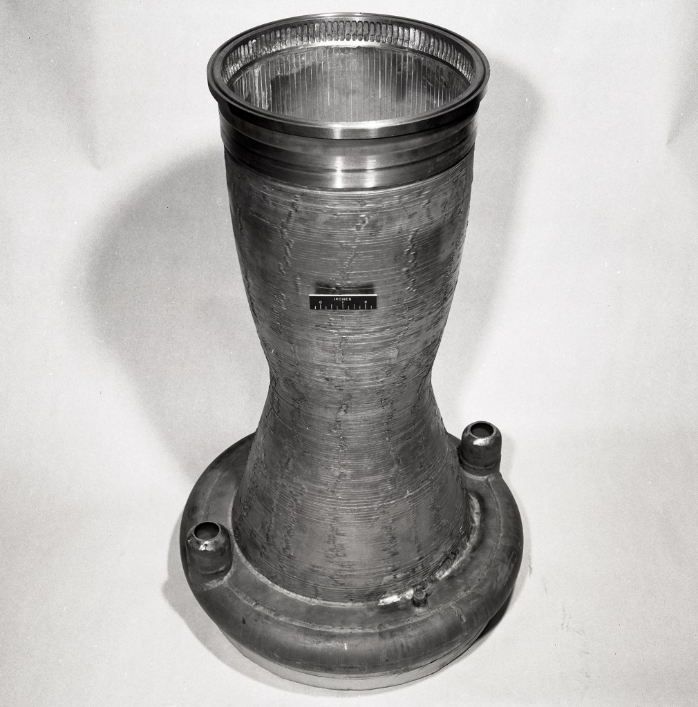 Rocket engine photograph.