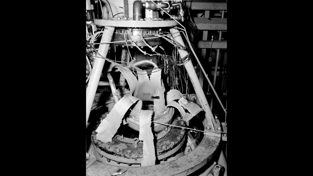 Damaged engine in RETF stand