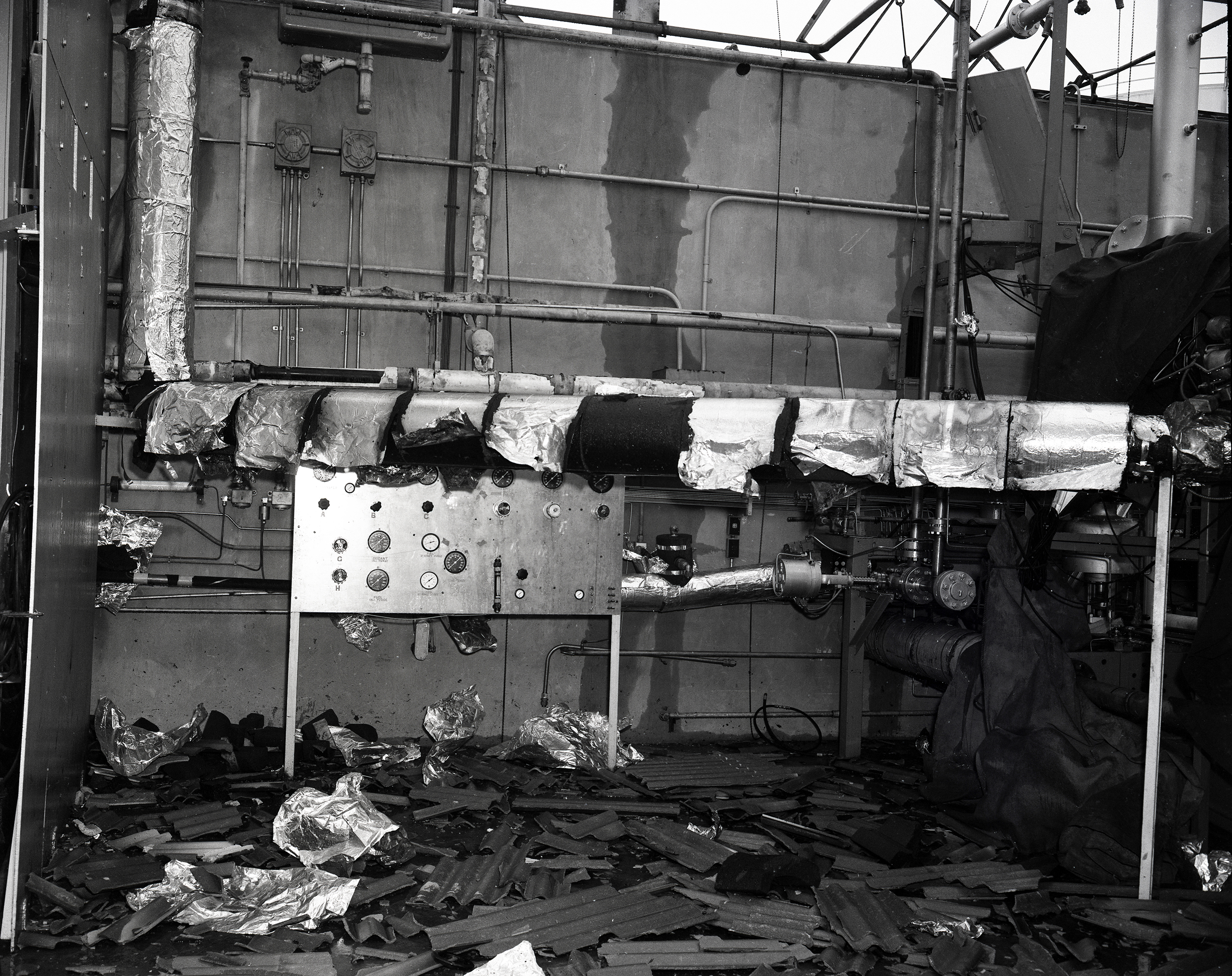 Destroyed test cell