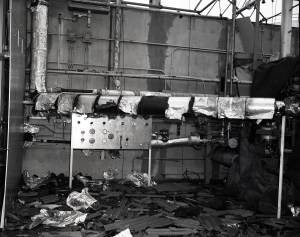 Destroyed test cell