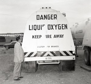 Back of tanker trailer.