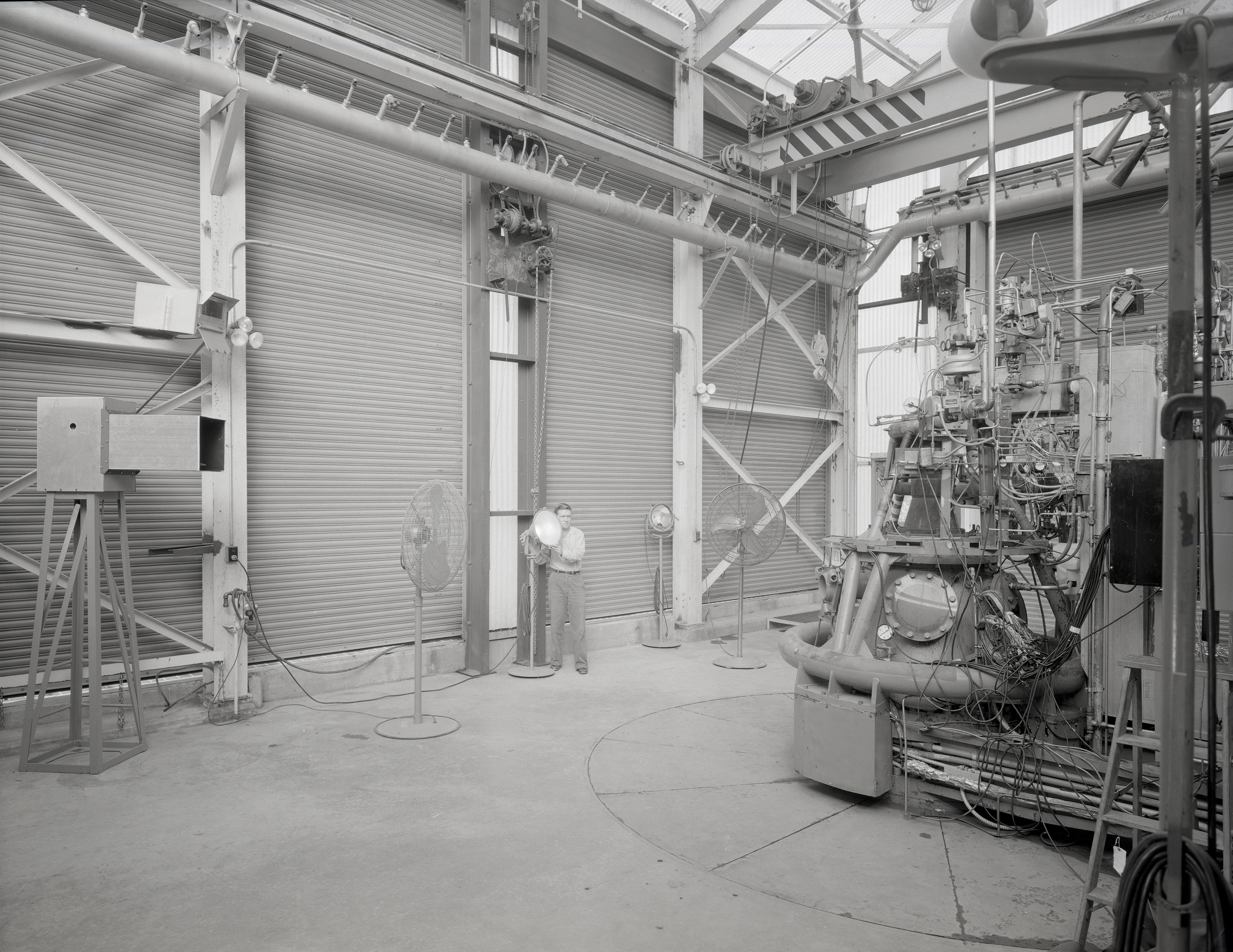 Engine in test stand