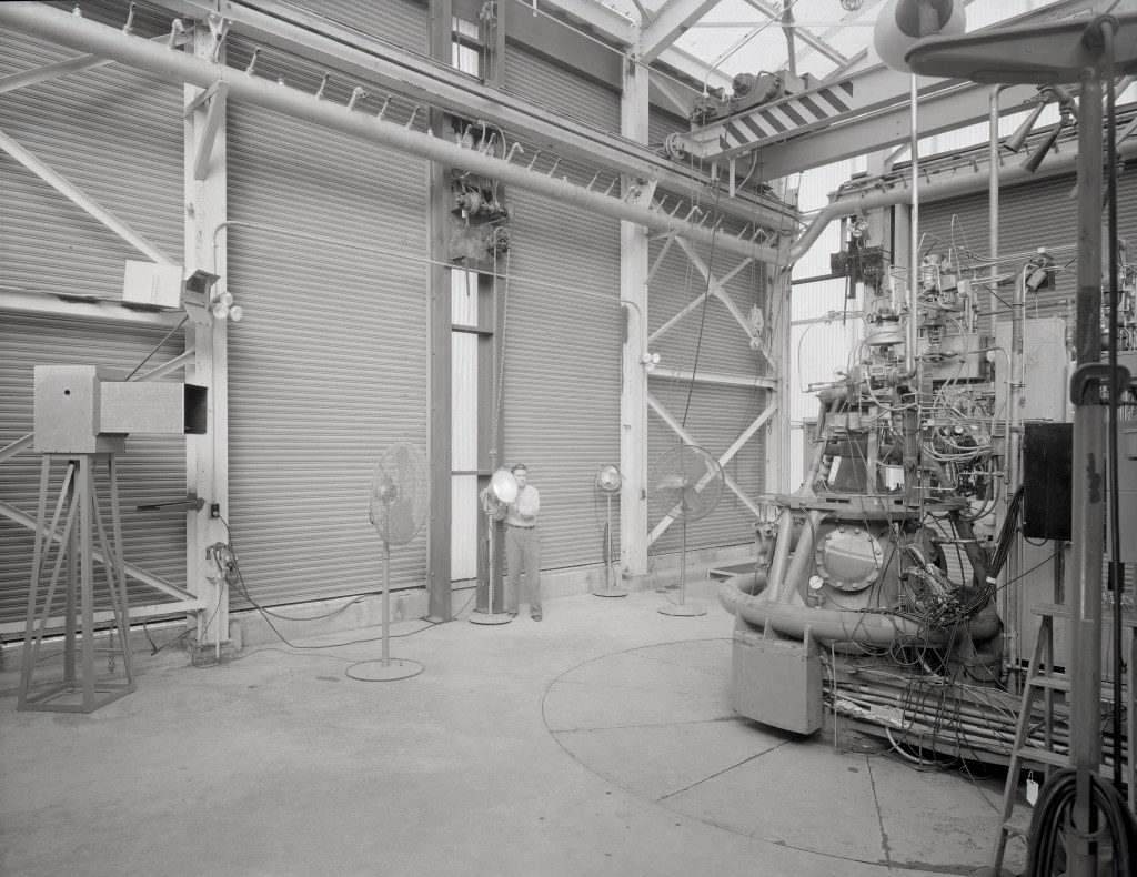 Engine in test stand