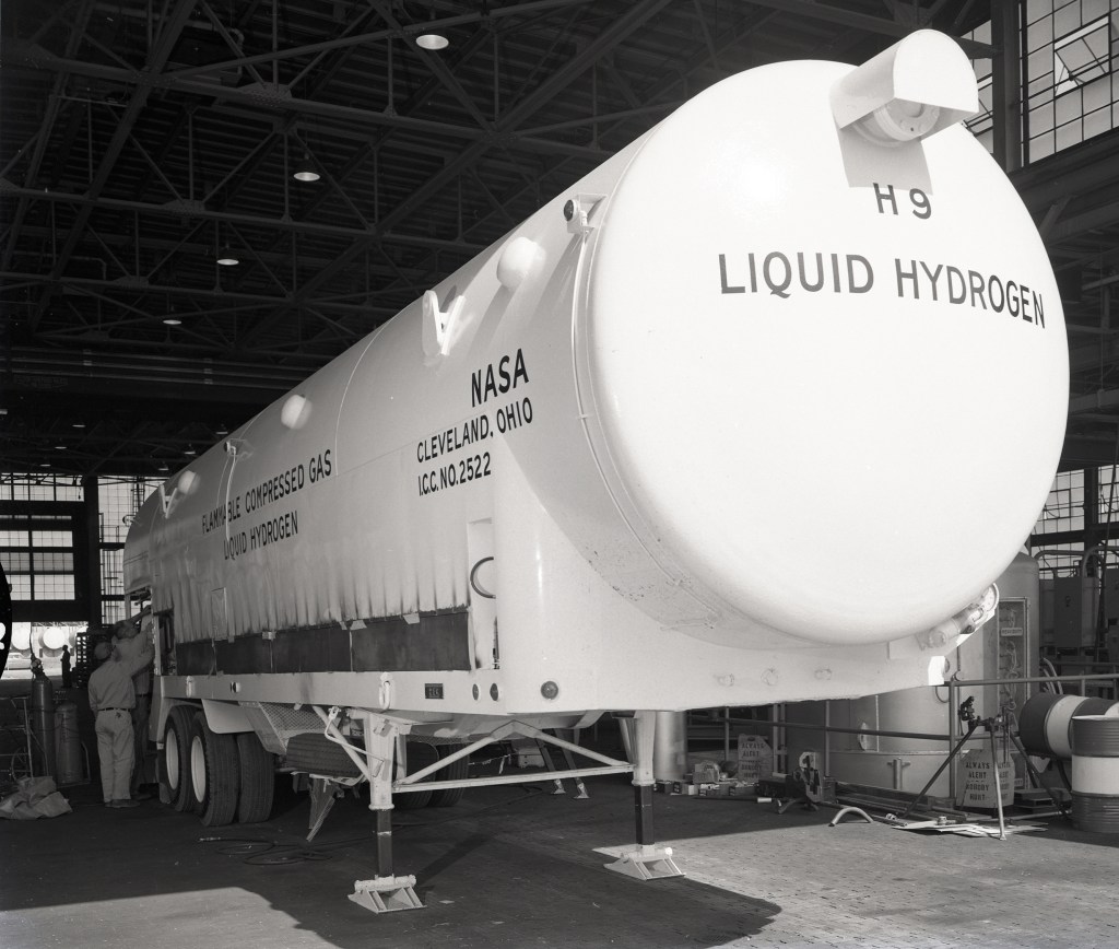 Tanker trailer in warehouse