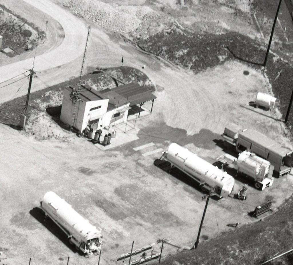 Aerial view of Rocket Lab site.