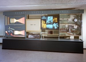 Rocket propulsion exhibit in the RETF's ROB Building lobby (1965).