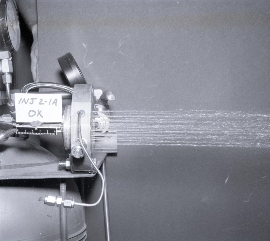 Injector spray pattern.