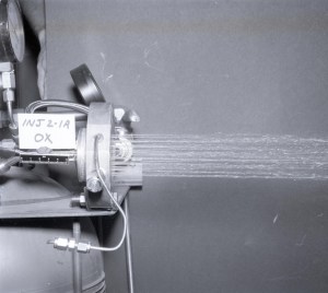 Injector spray pattern.