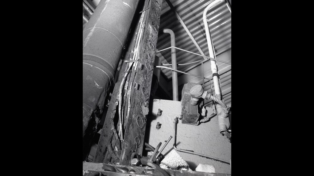 Burned out equipment.