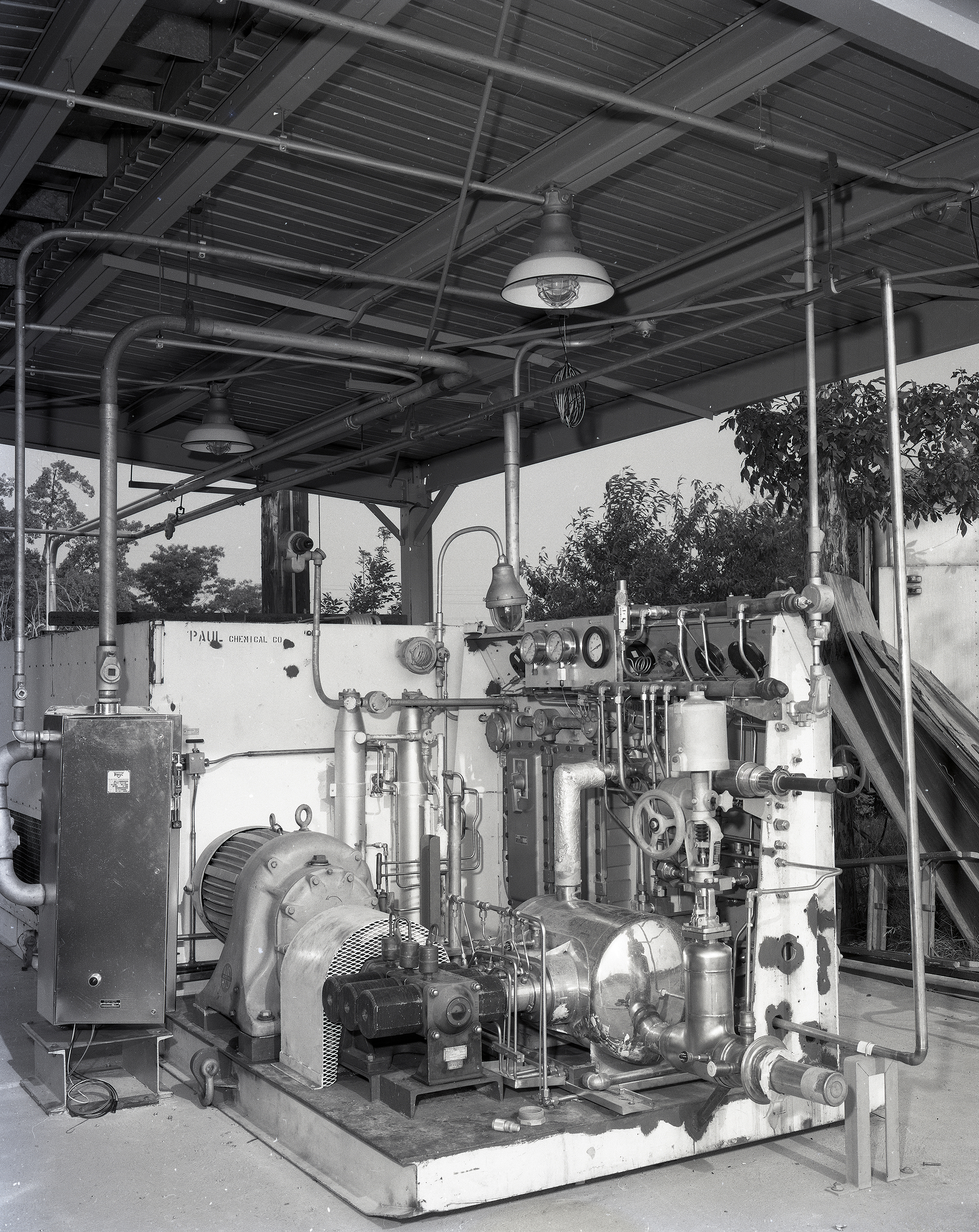 Compressor equipment in the Cryogenic Vaporizer Facility.