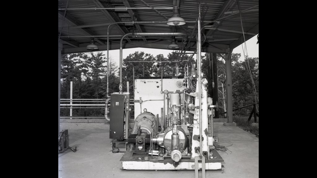 Compressor equipment in the Cryogenic Vaporizer Facility.