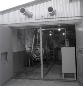 Engine in test cell.