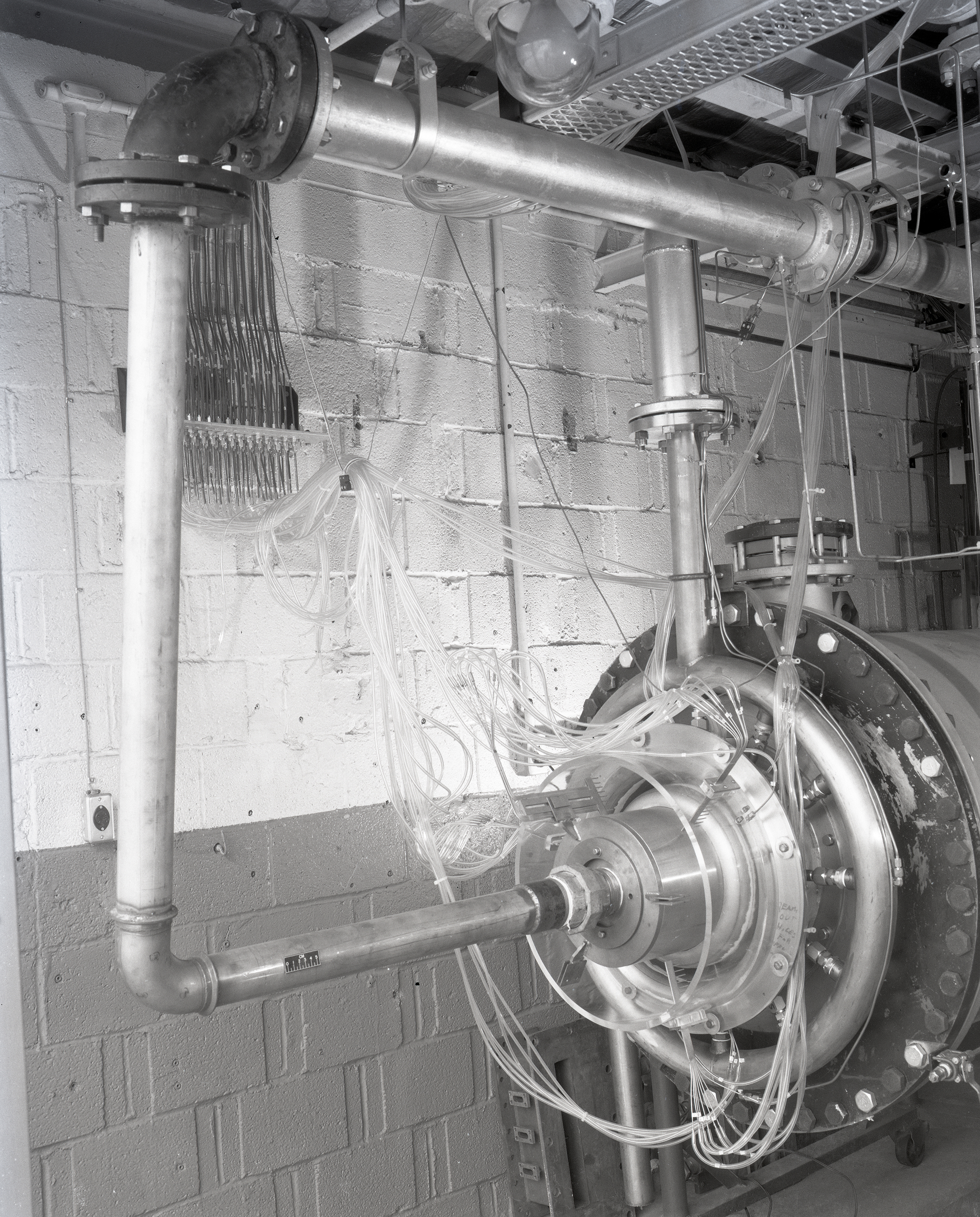 Engine in test cell.