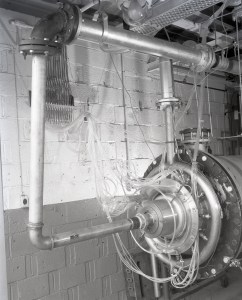 Engine in test cell.
