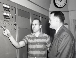 Eitzler points to control panel