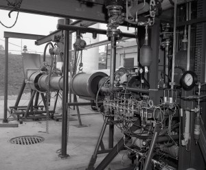 Equipment in test cell.