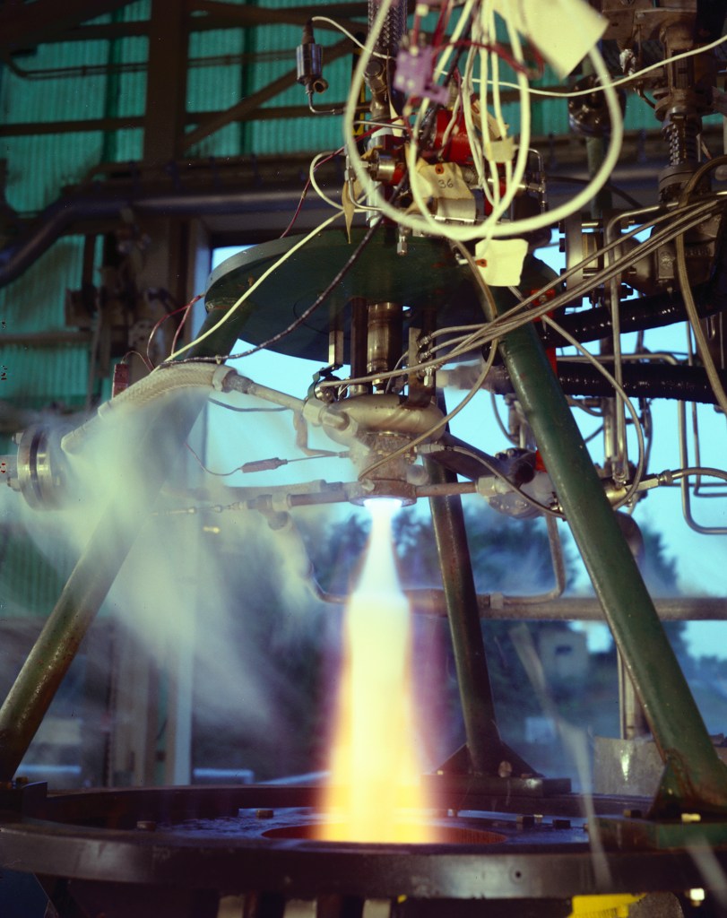 Engine firing in test stand.