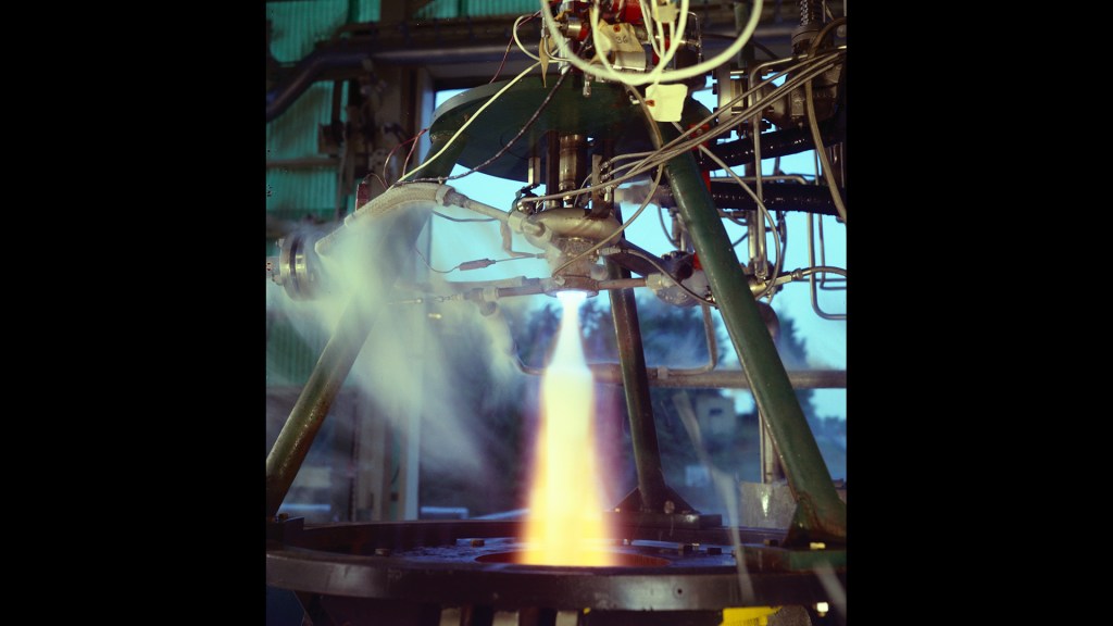 Engine firing in test stand.