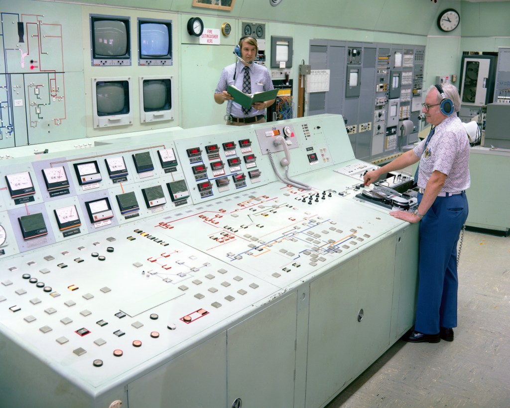 Two operators in control room
