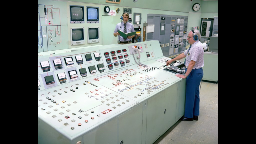 Two operators in control room