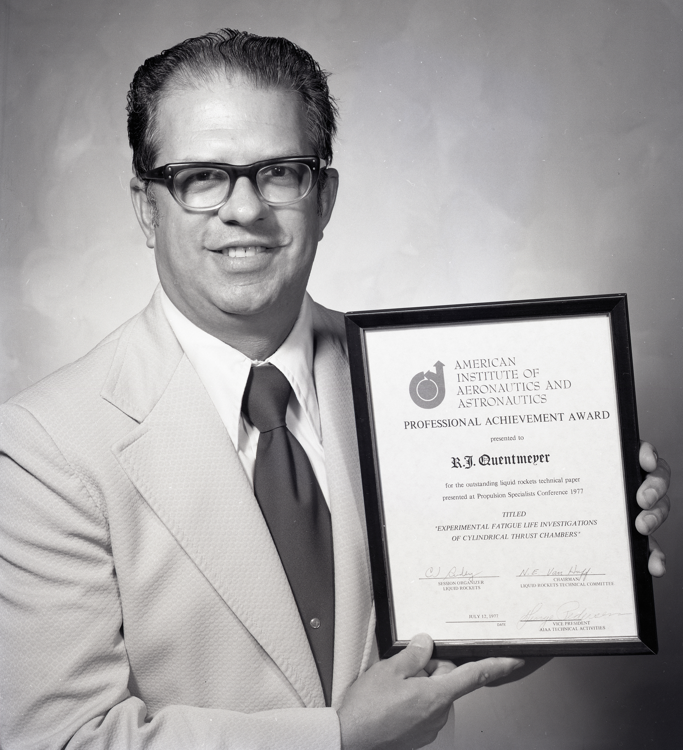 Quentmeyer with plaque