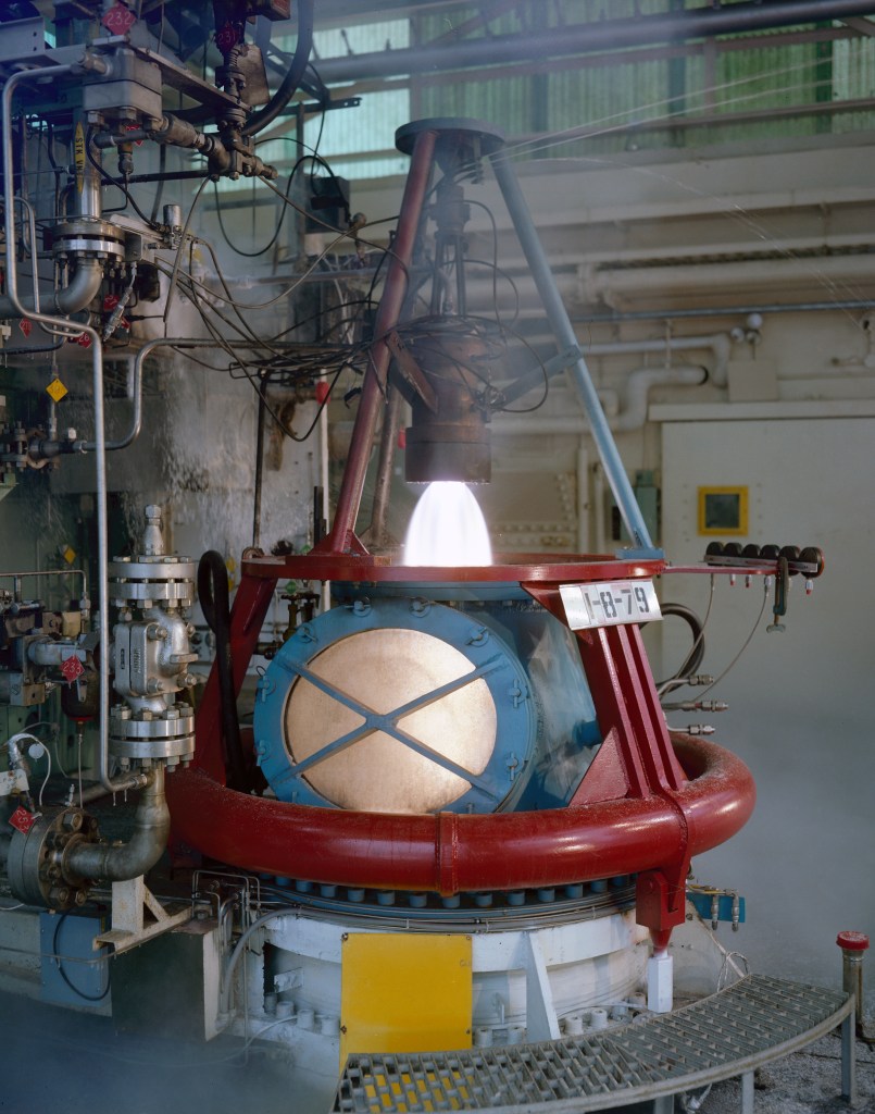 Engine in test stand