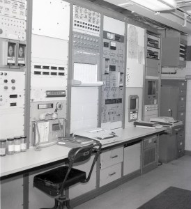 Panels in control room.