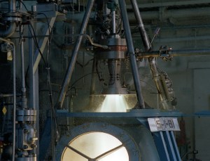 Engine firing in test stand.