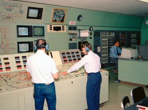 Two operators in control room