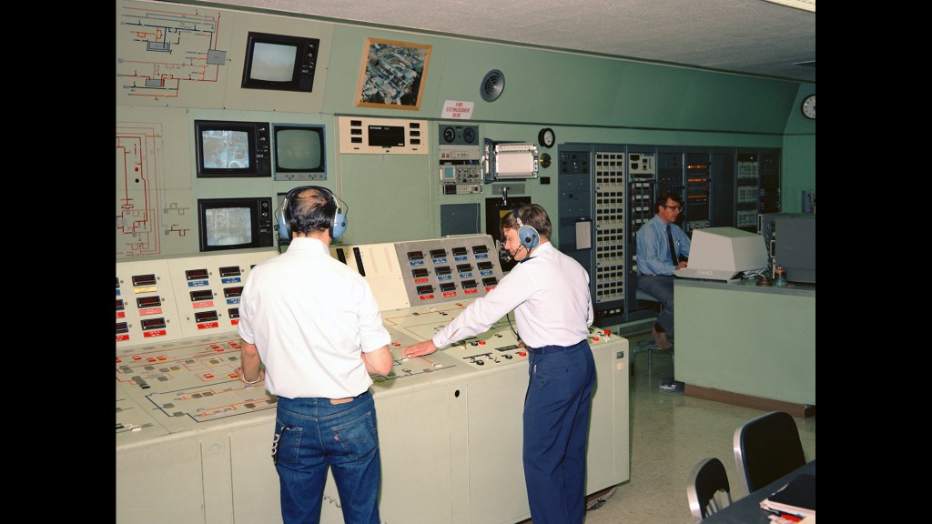 Two operators in control room