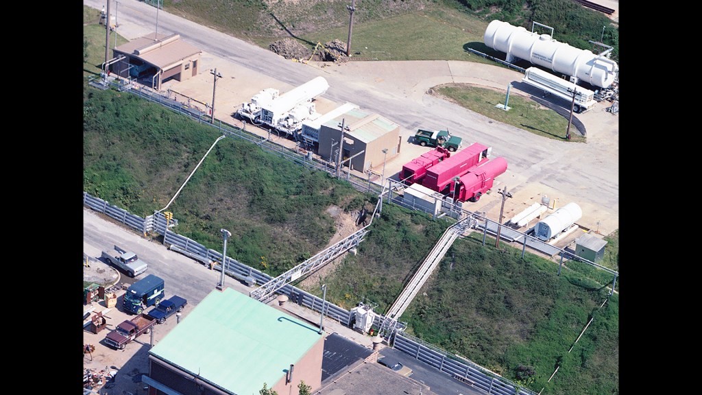 Aerial view of the RETF's Helium Gasification and Pressurizing Facility
