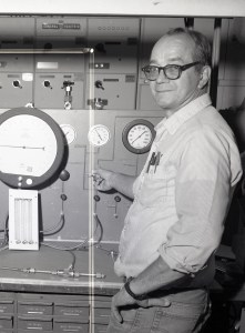 Man at control panel