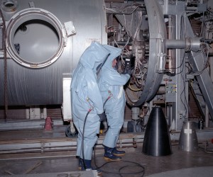 Two men in safety suits