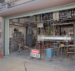 Test equipment in test cell.