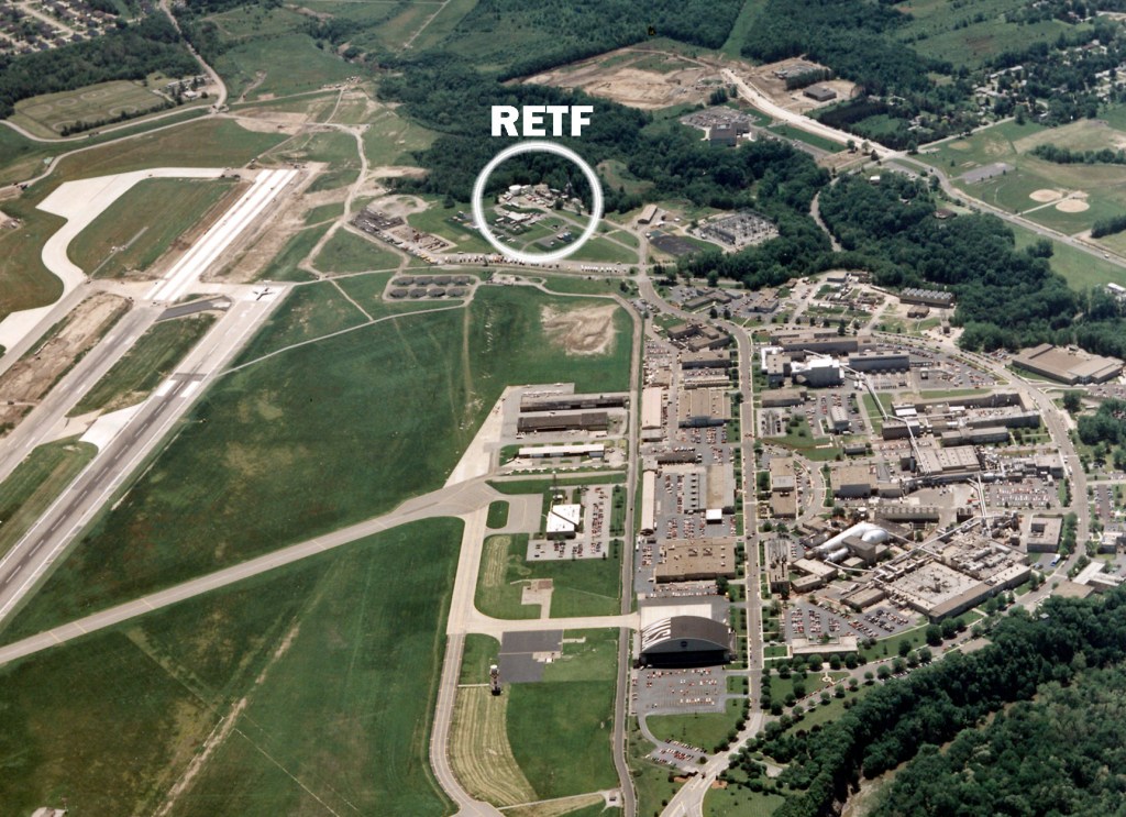 Aerial view of the RETF location on the NASA campus in 1990.