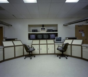 Interior of control room.