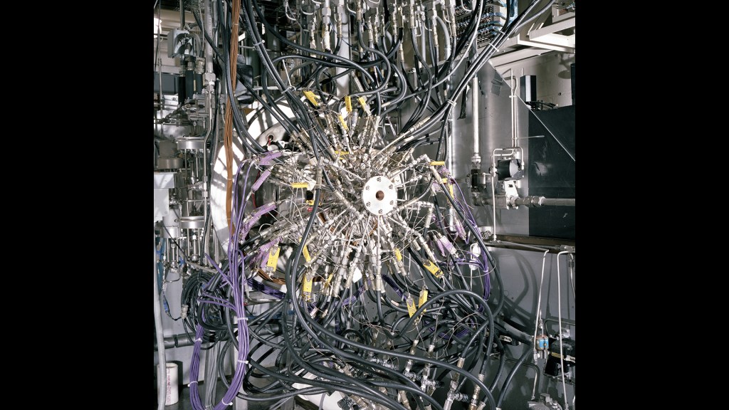 Engine in test cell.