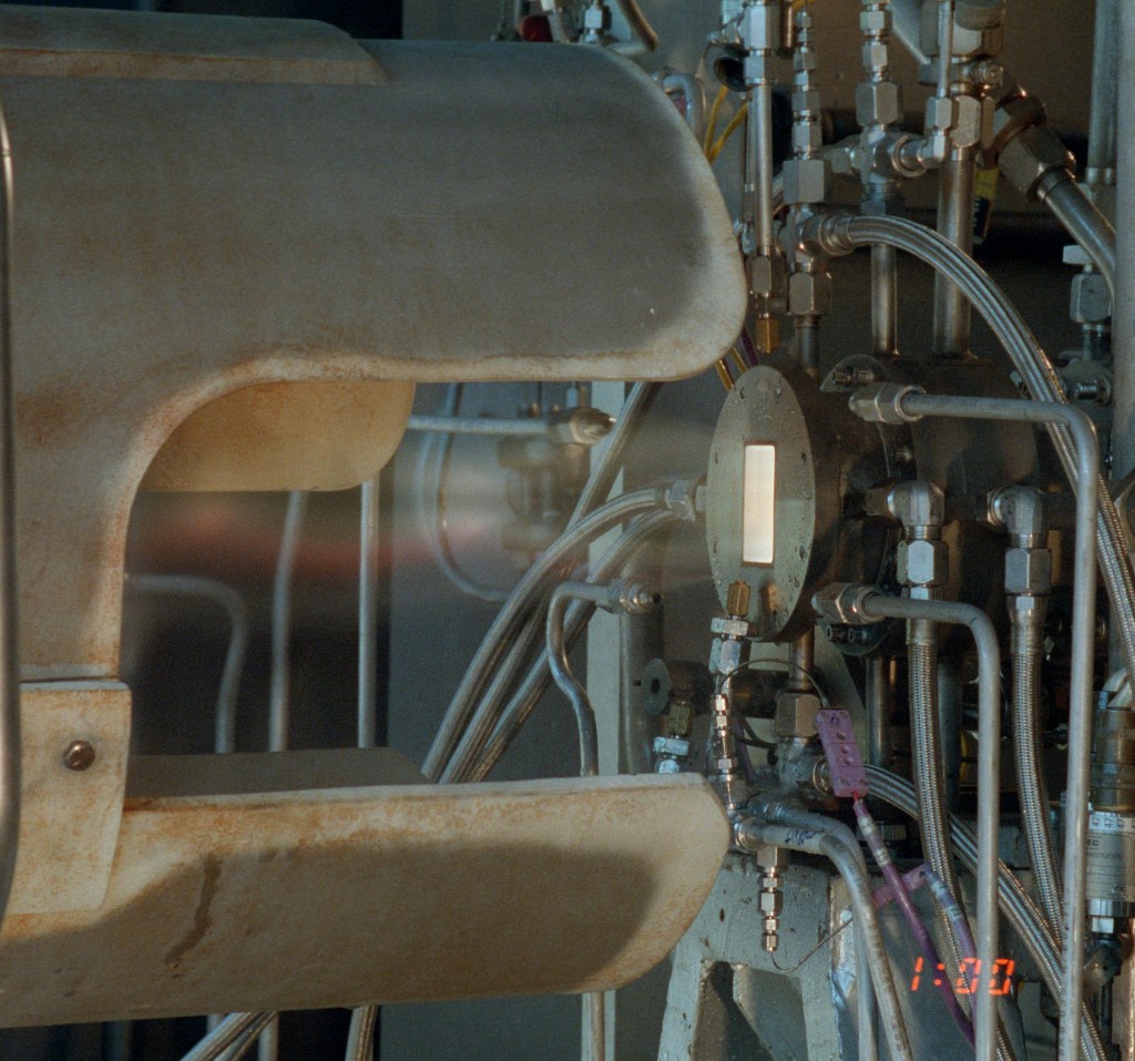 Experimental equipment in test cell.